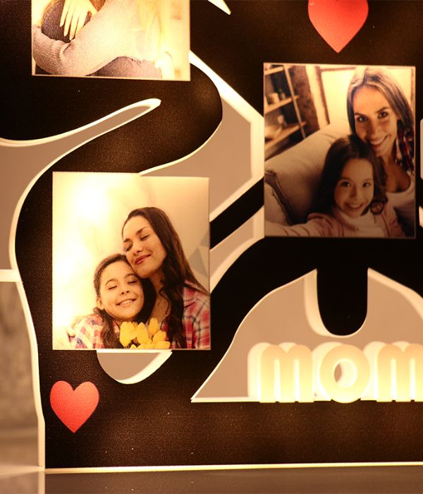 Customized LED butterfly frame for mom with photos
