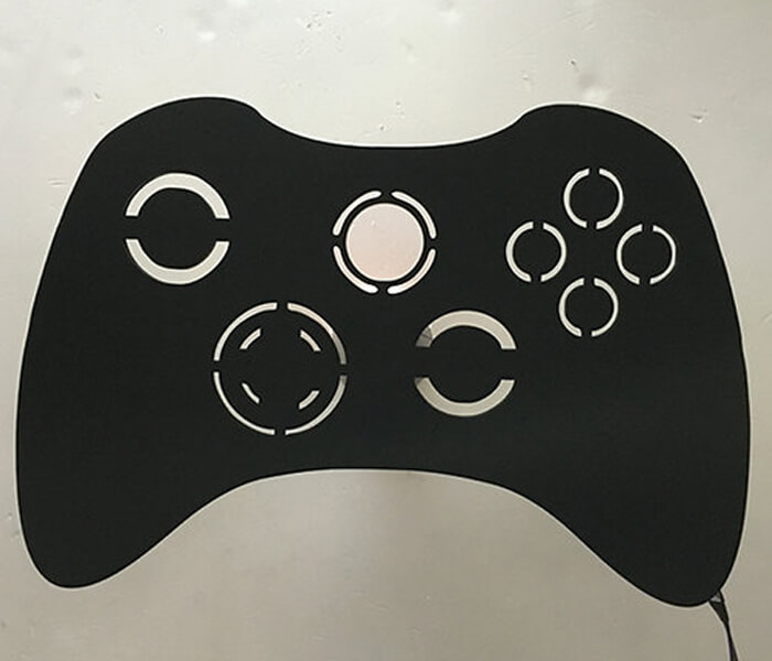 Remote X Box Game Controller Wall Hanging Light
