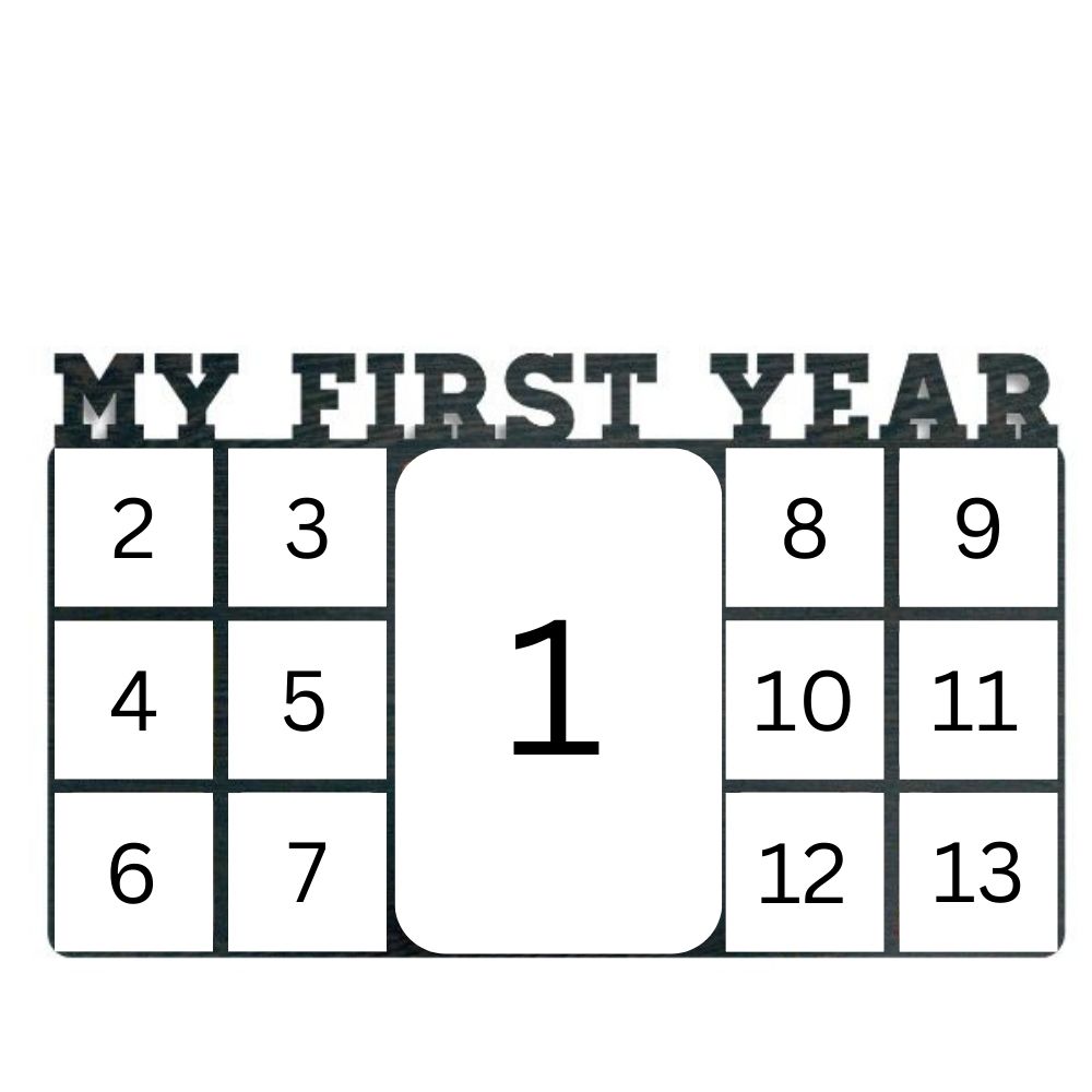 Customized first year photo frame for new born baby