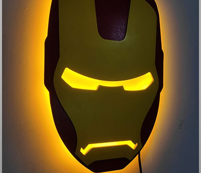 Customized Ironman Wall Hanging Led Frame