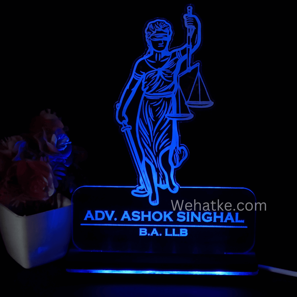 Customized 3D illusion lamp for Lawyers & advocates