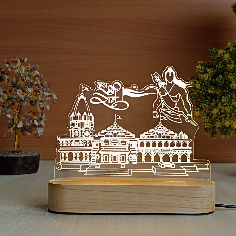 Ayodhya Ram Mandir 3D Illusion Lamp