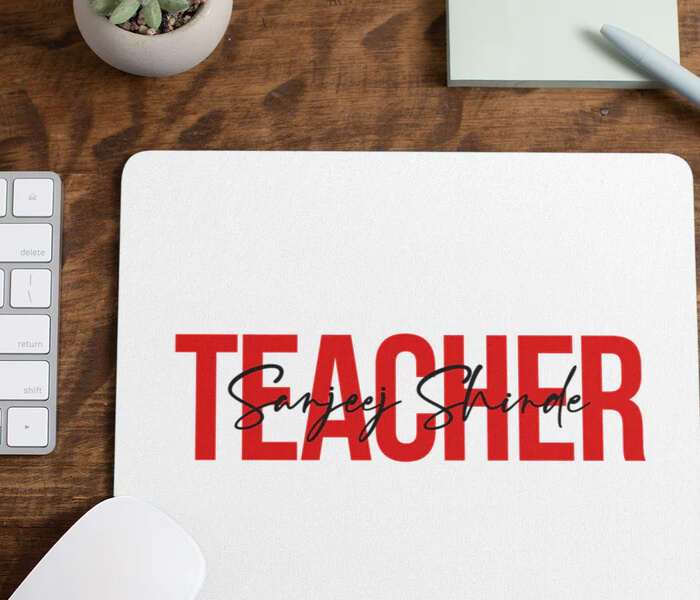 Personalised Teacher Typo Art Mousepad