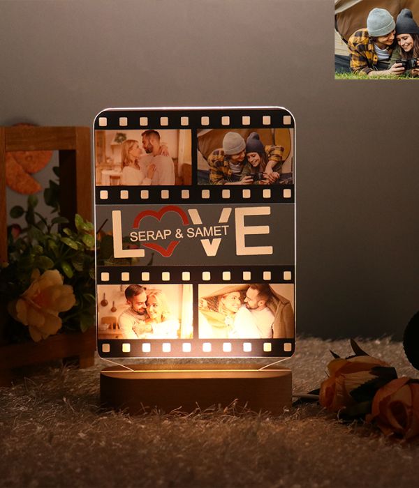 Customized LED Love name frame with name & photo
