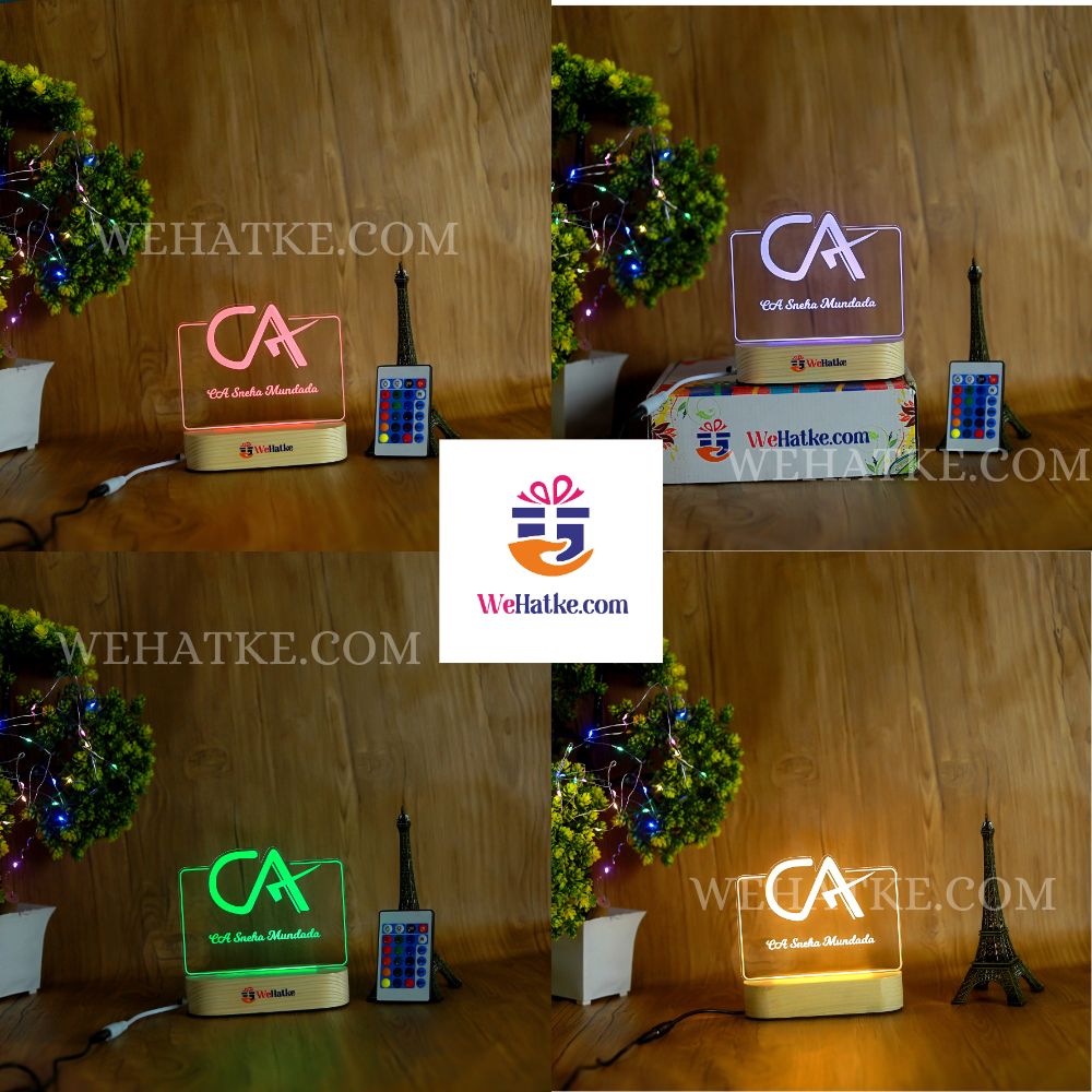 Customized 3D illusion lamp for Charted accountant ( CA )