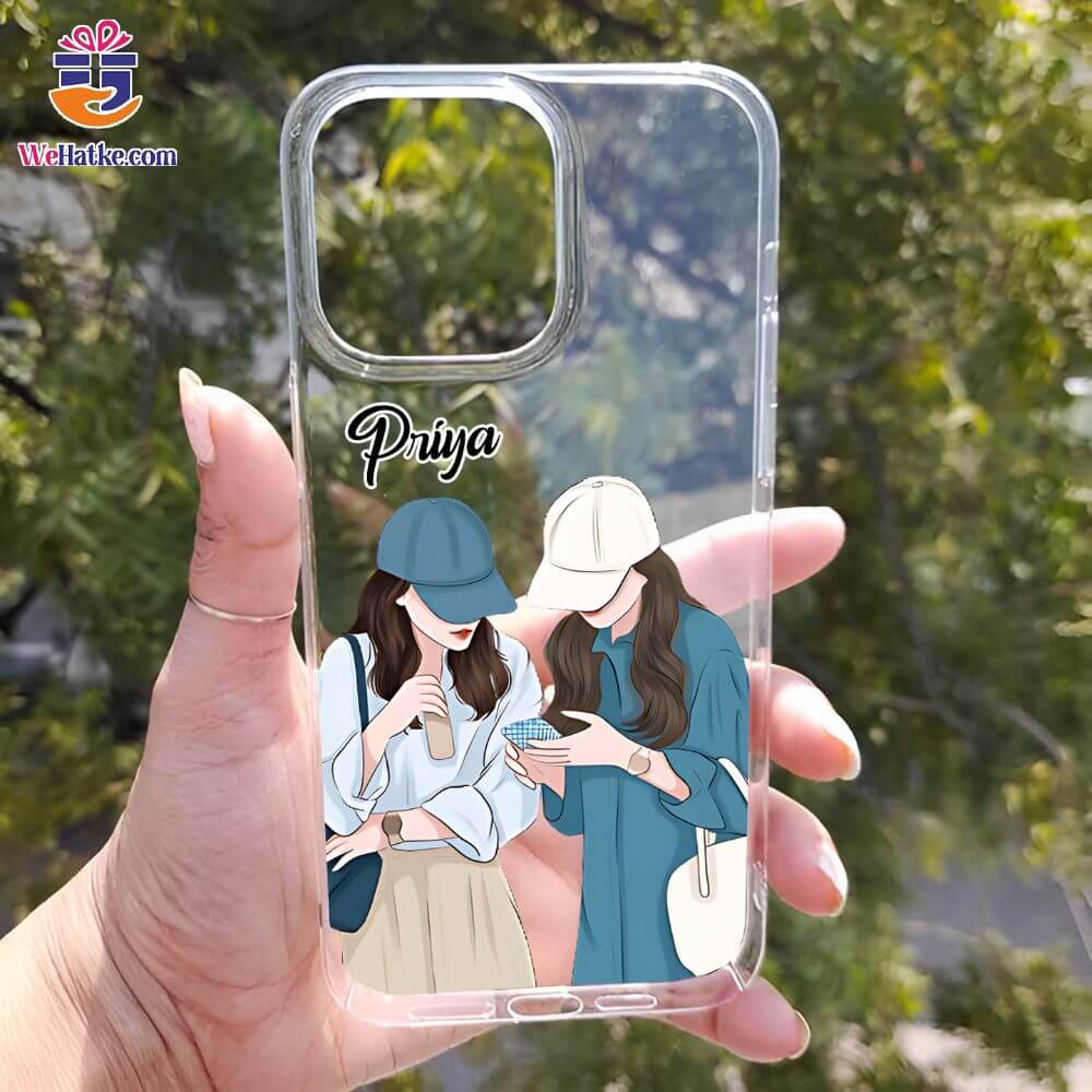 Customized Back Case For Girl Bestie With Cap