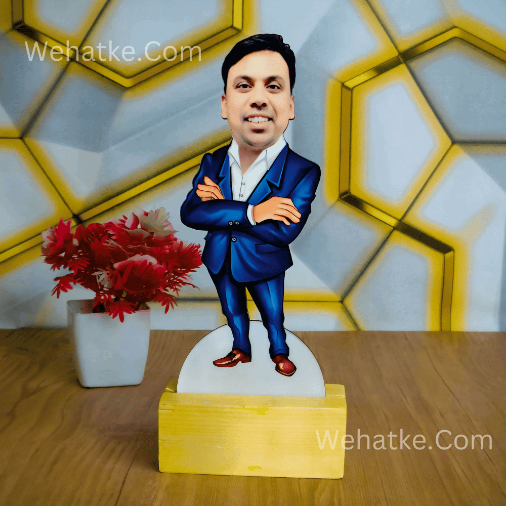 Customized Business Men Caricature With Name And Photo