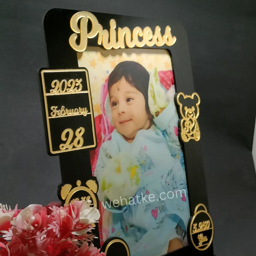 Customized New Born Baby Details Photo Frame