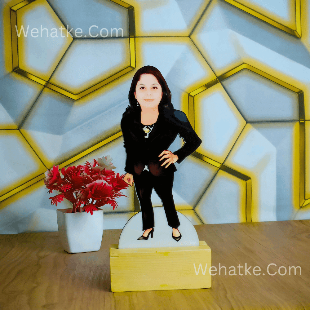 Customized Business WomenCaricature With Name And Photo