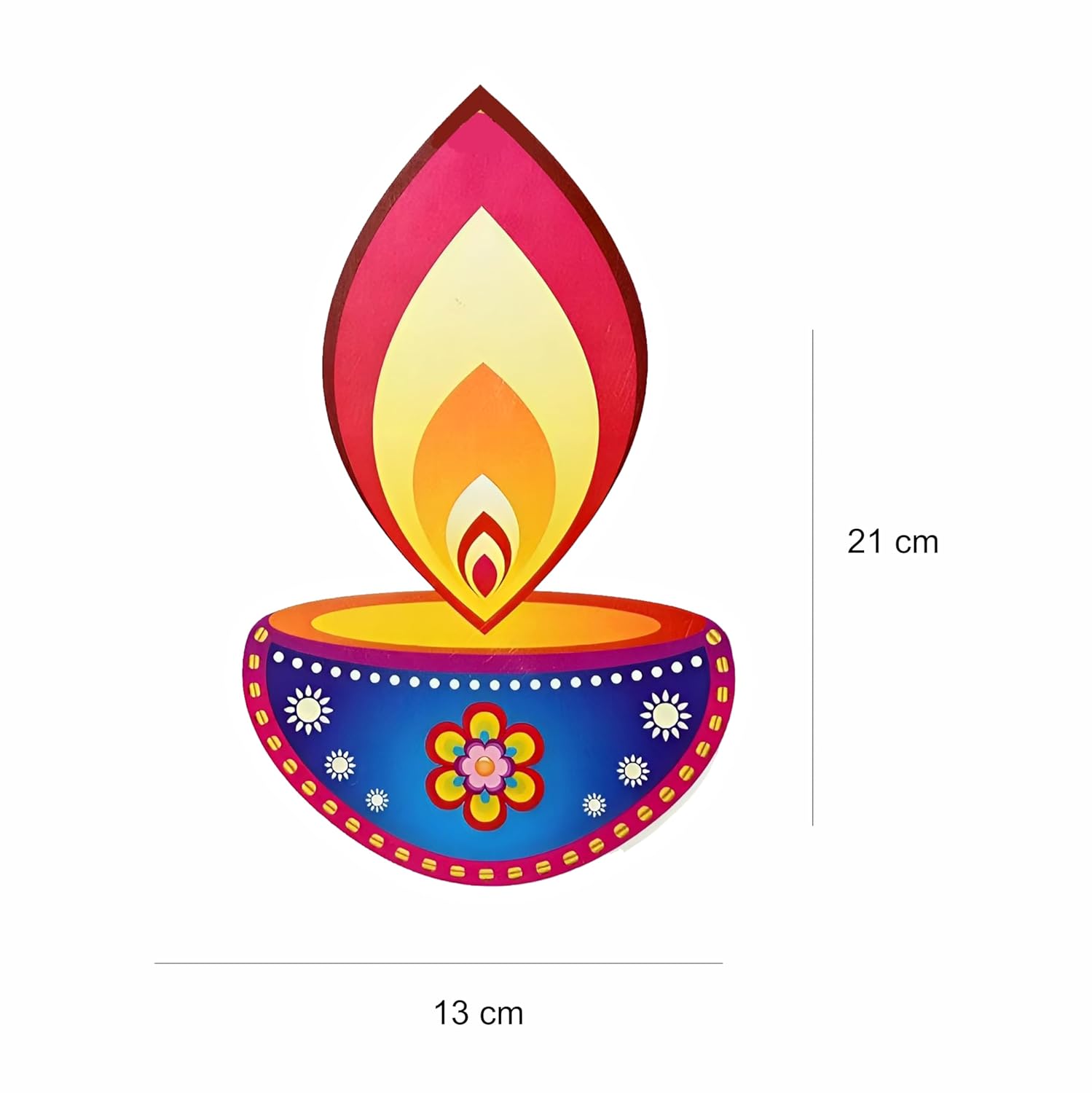 Paper Hanging Deepak for Diwali Decoration Pack Of 10