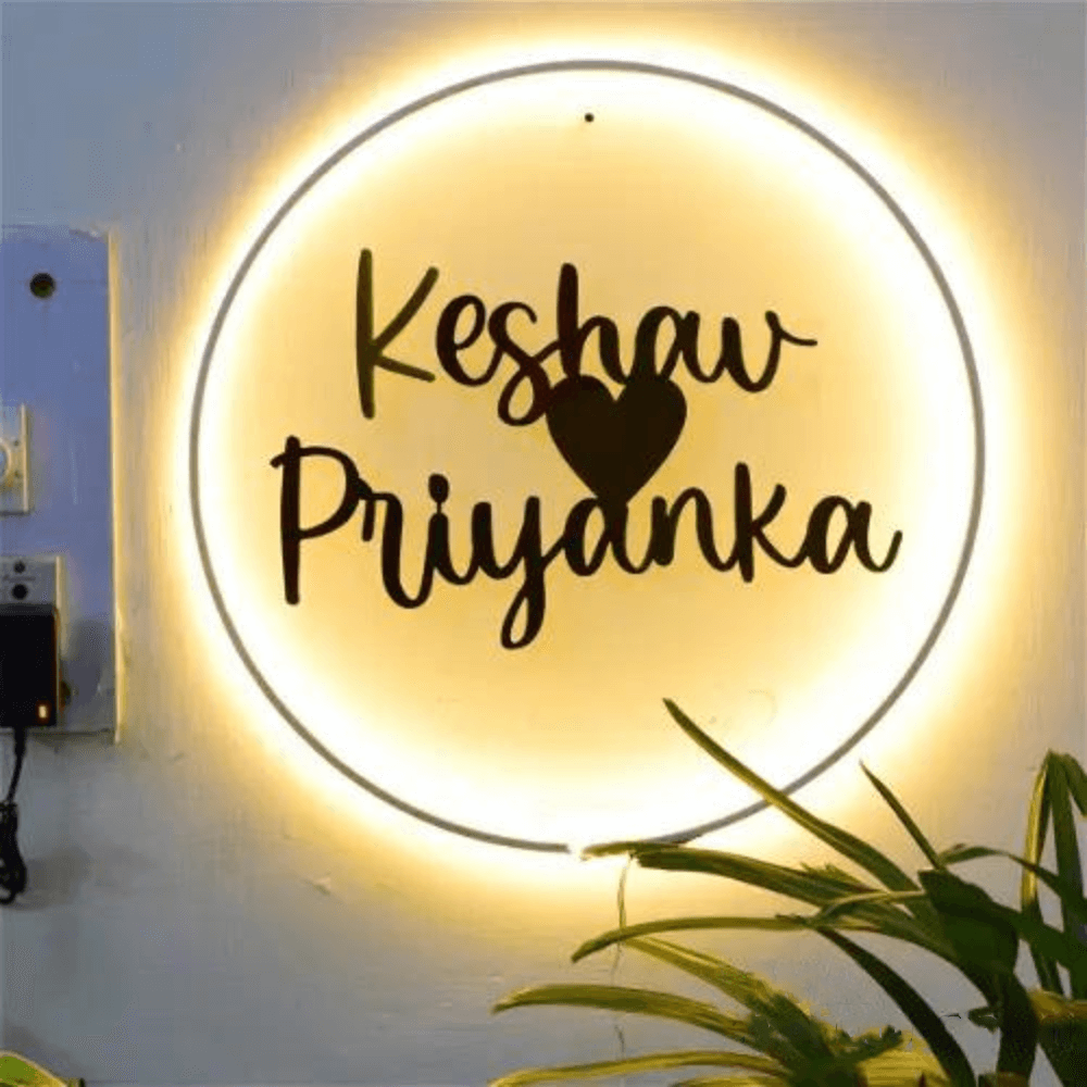 Customized Circle Led Neon Sign Decorative Lights Wall Decor