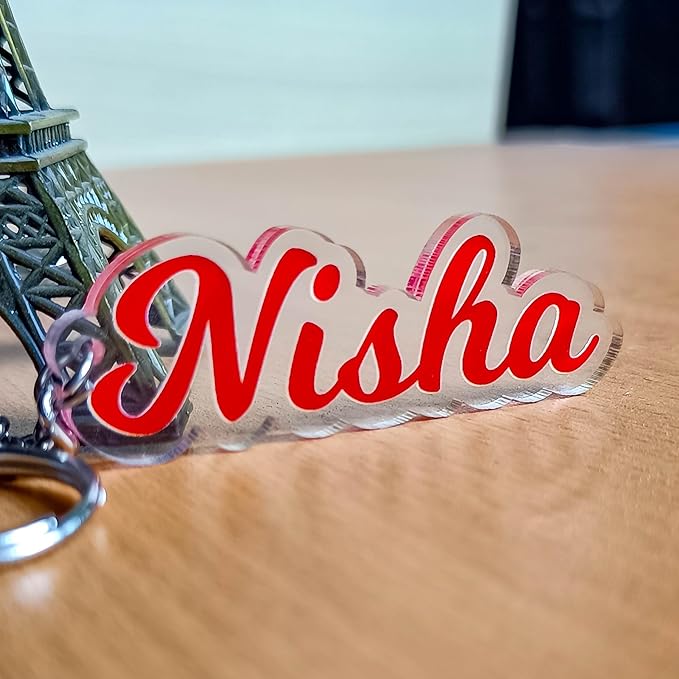 Acrylic name cutting keychain with your name