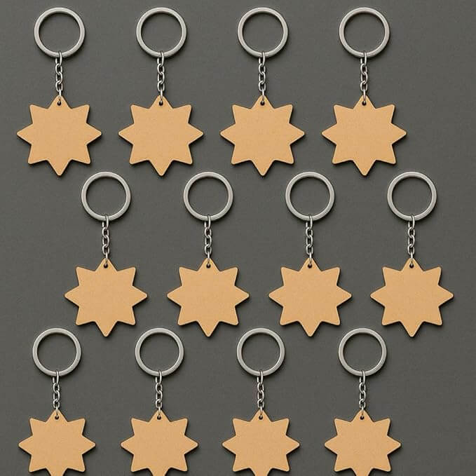 Blank MDF Keychain for Painting, Art & Craft