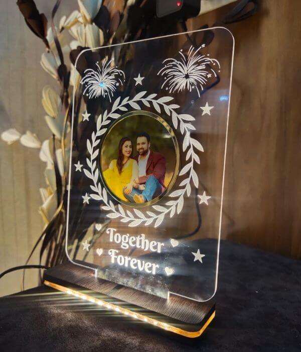 Customized together forever led illusion lamp