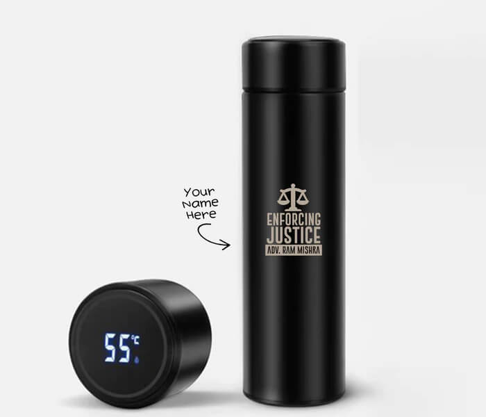 Personalized Temperature Bottle for Advocates - Enforcing Justice