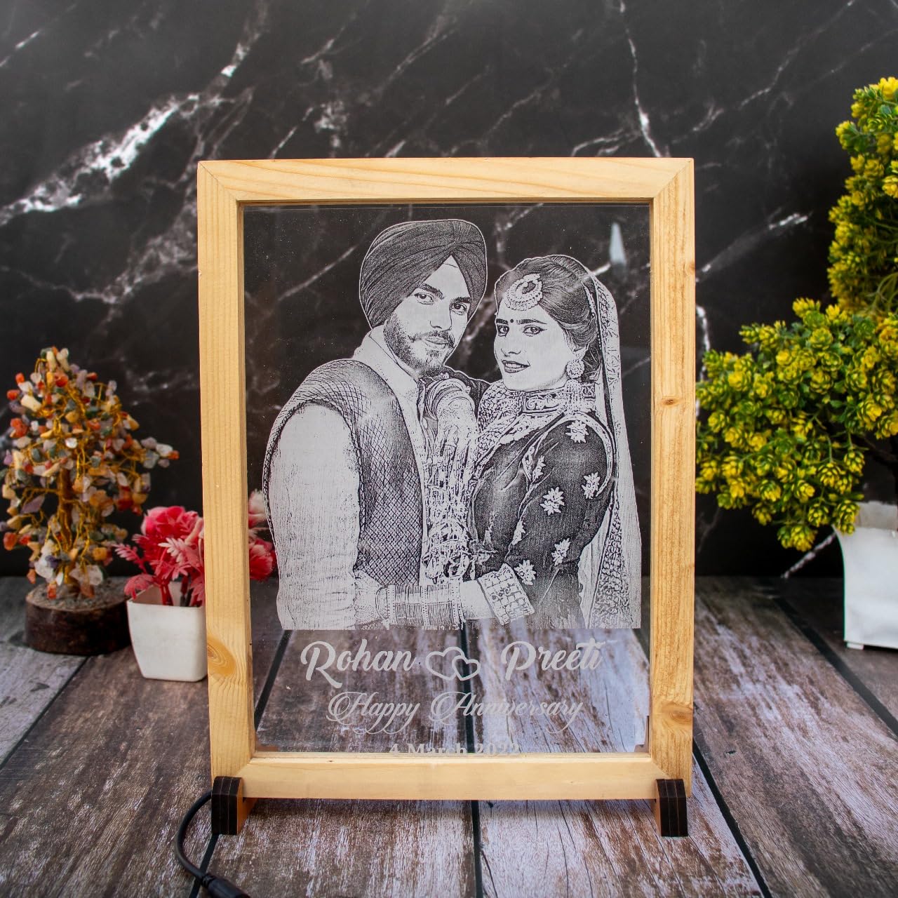 Engraved Photo Frame With Date