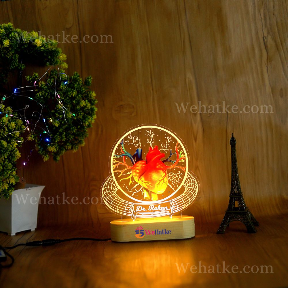 Cardiologist Gift 3D Led Lamp,Heart Specialist Doctor Gift