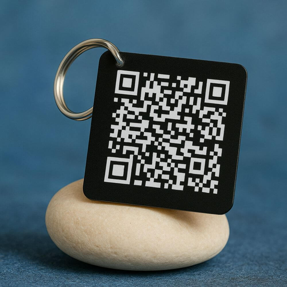 Custom MDF Photo & QR Code Keychain
