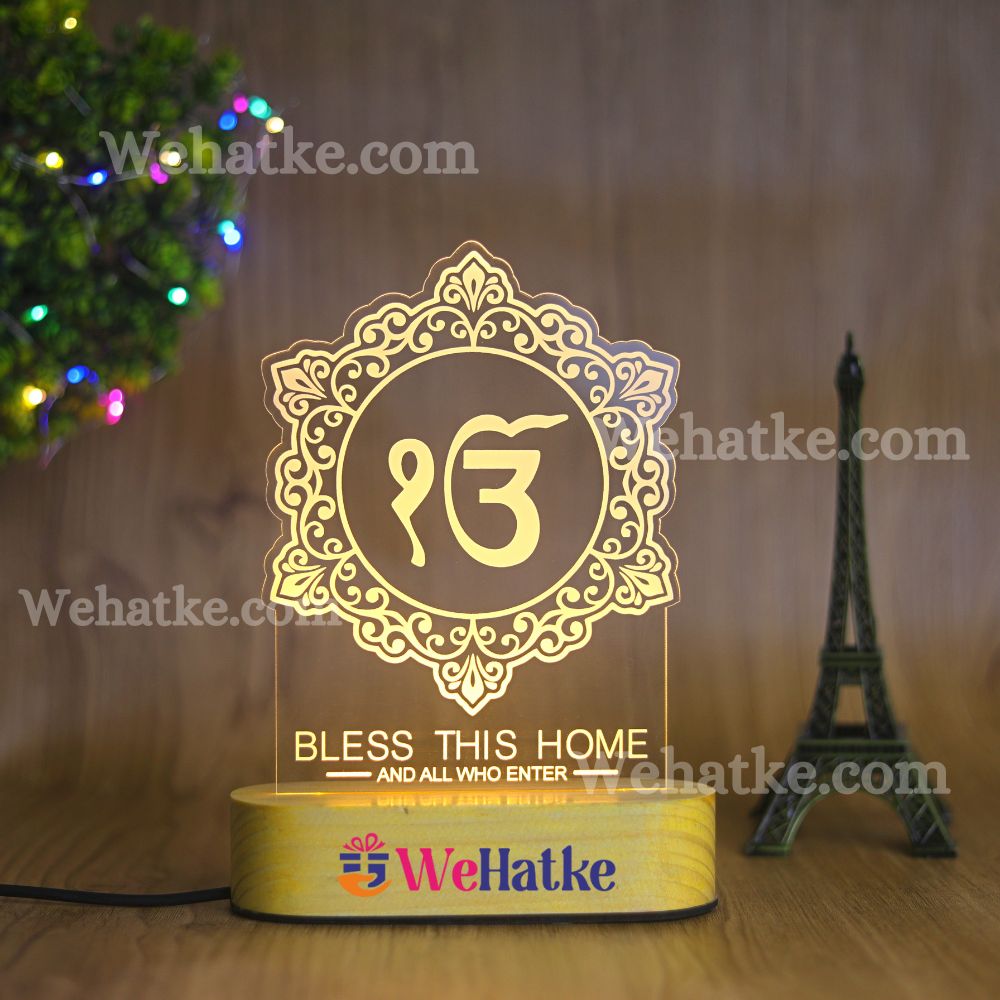 Ik Onkar Waheguru 3D Illusion lamp