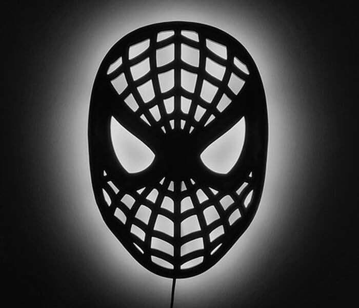Customized Spiderman Face Wall Hanging Led frame