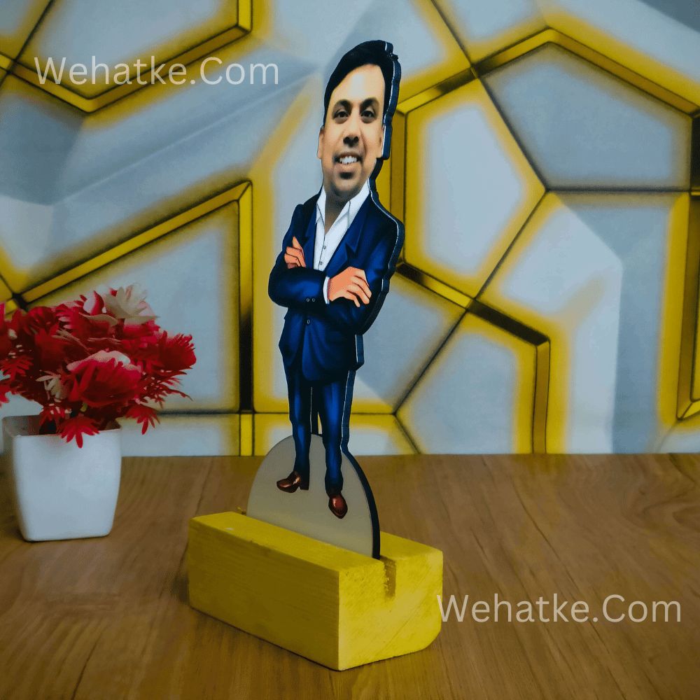 Customized Business Men Caricature With Name And Photo