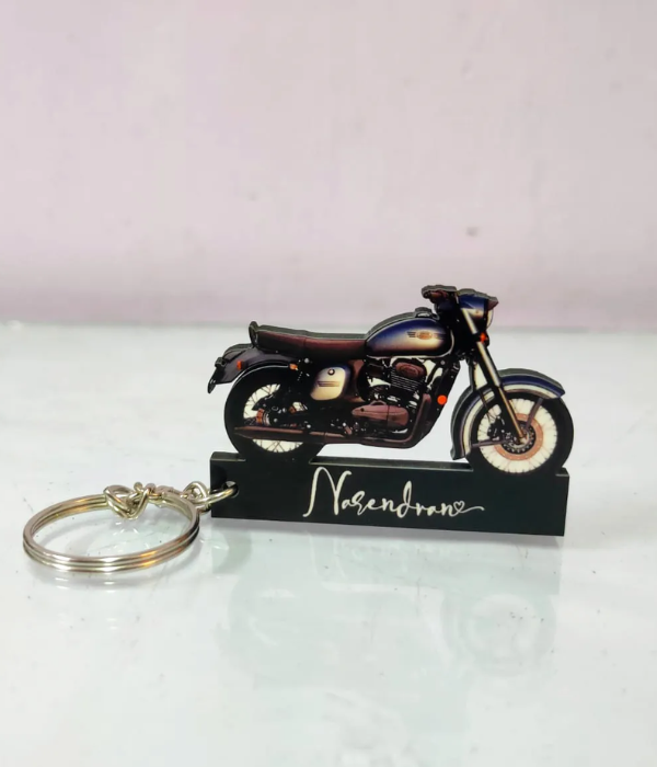 Customized Bike keychain with photo and number