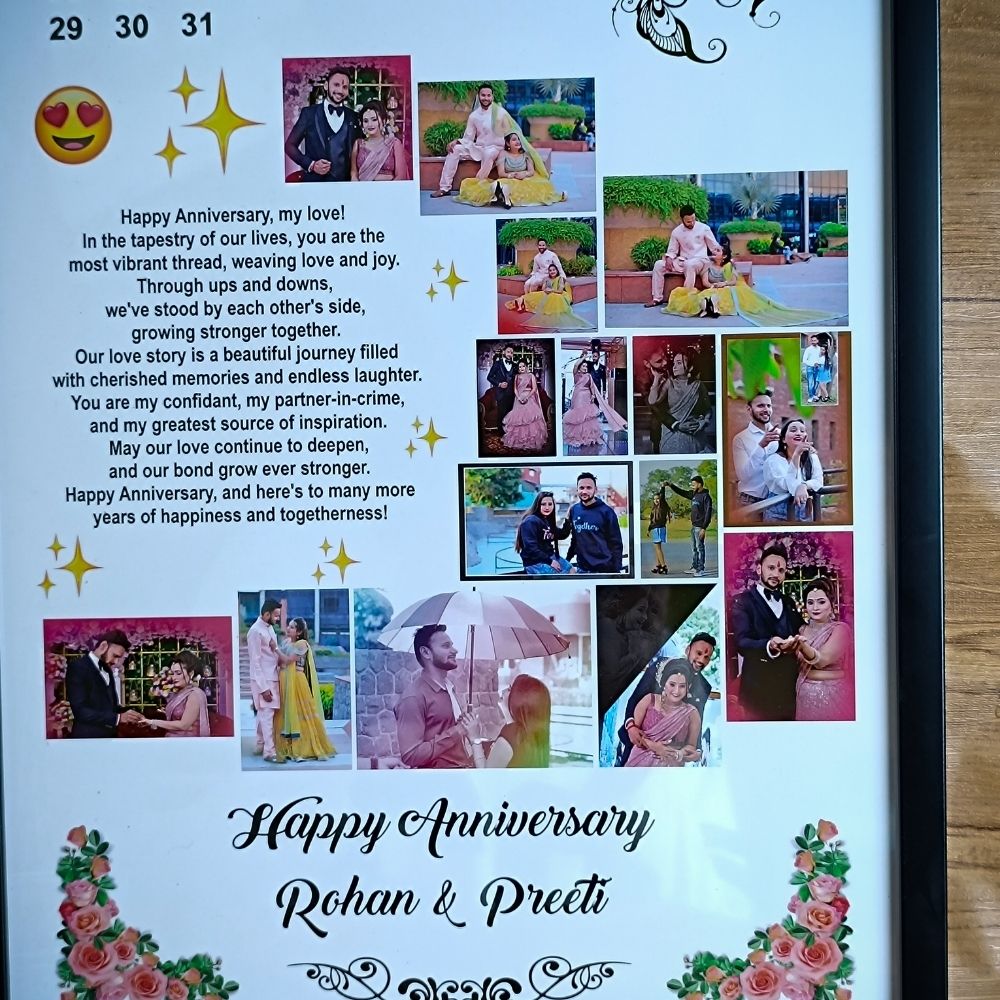 Customized Anniversary UV Print Photo Frame