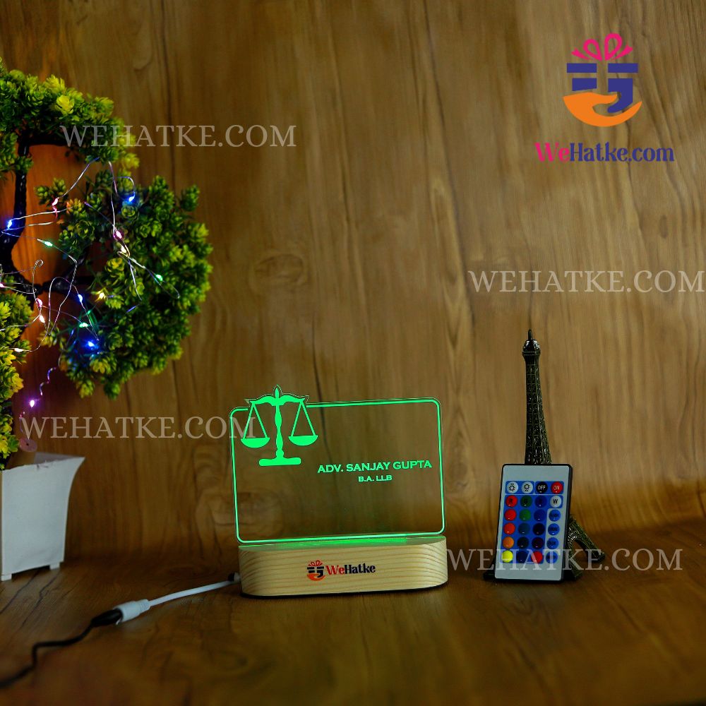 Customized 3D illusion lamp for Lawyers & advocates