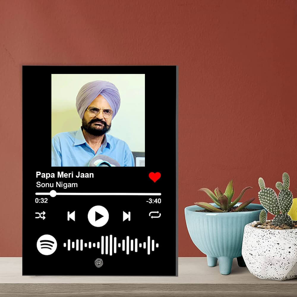 Black Spotify Plaque For Father