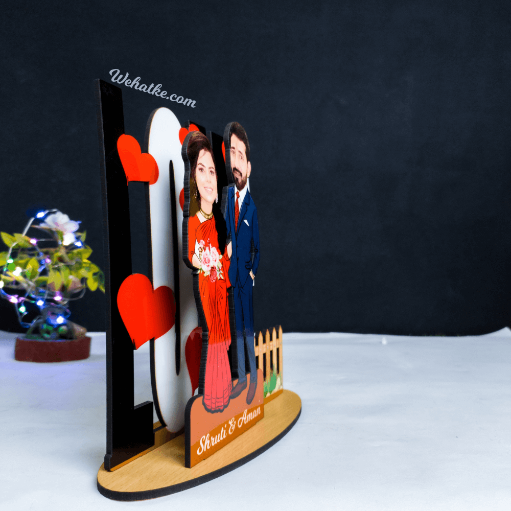3 layers Couple Caricature