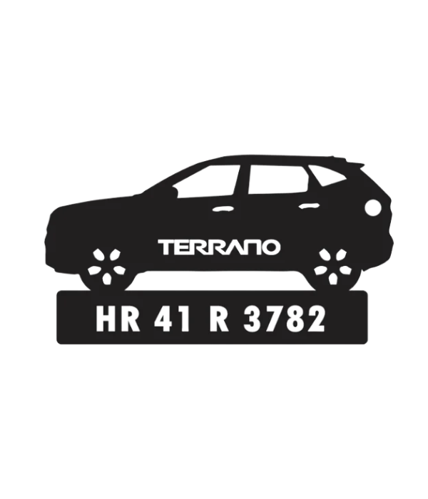 Customized Car 3D Keychain with number