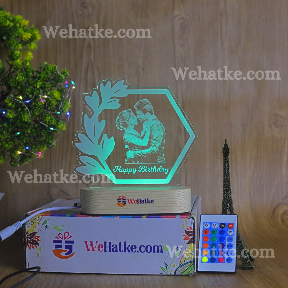 Personalized Leaf 3D illusion Lamp Gift