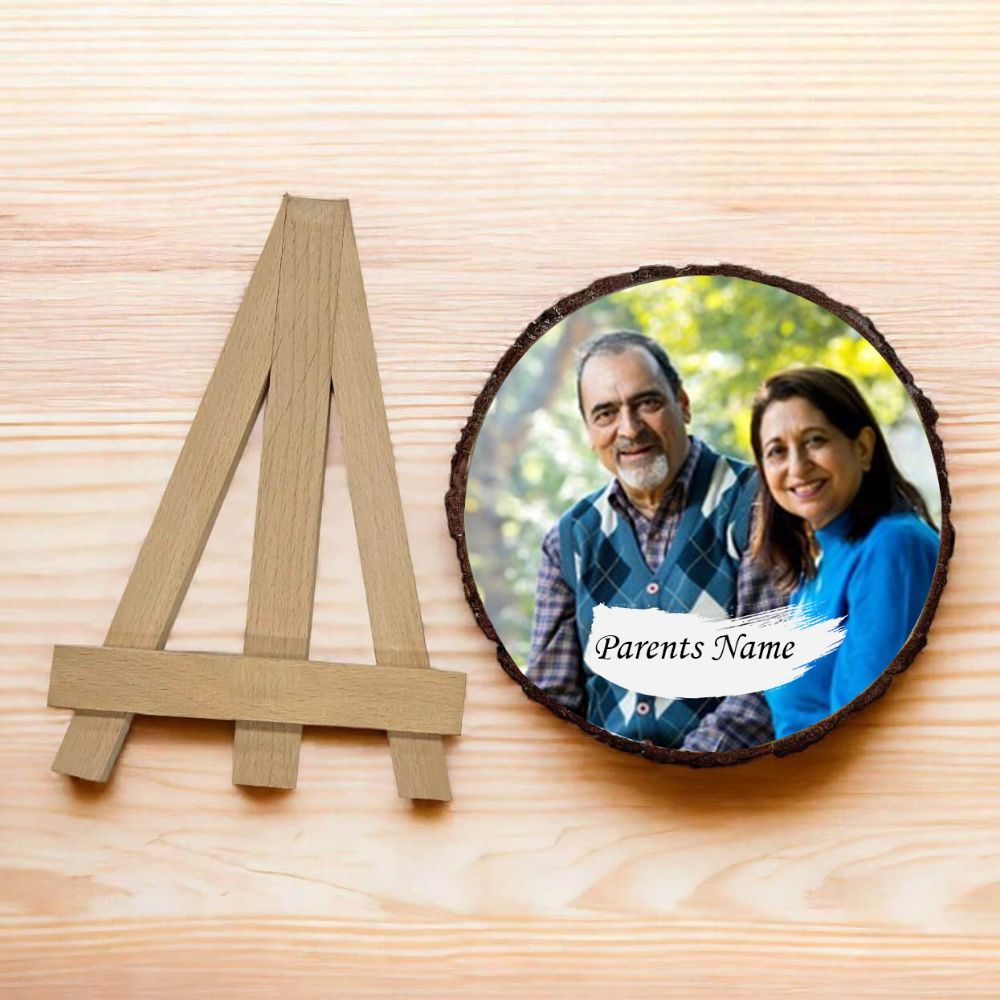 Personalized Wooden Log Frame For Parents