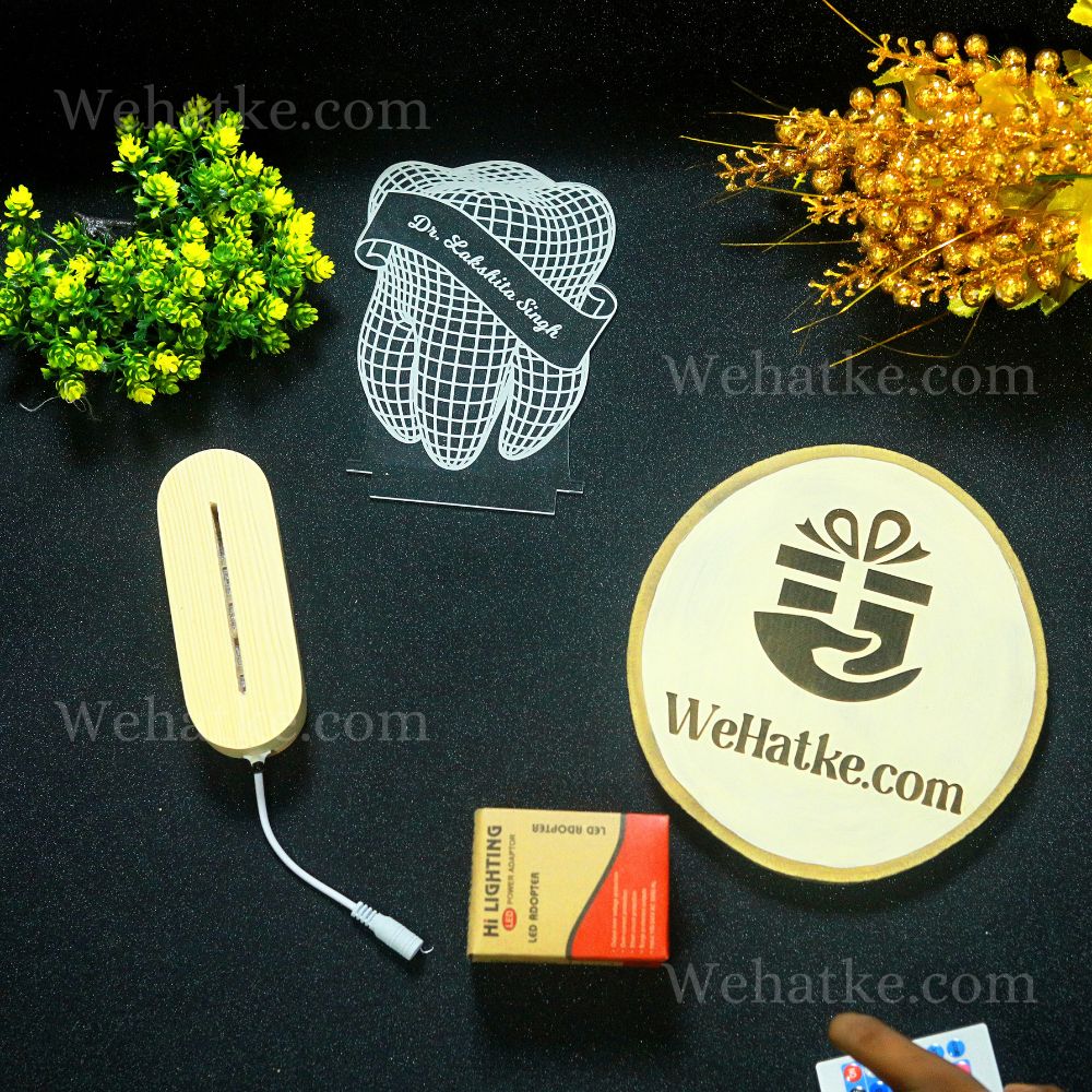 Customized Dentist teeth frame with name