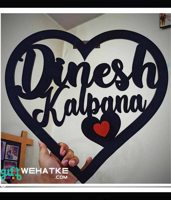 Customized Couple Wall Hanging Heart Frame