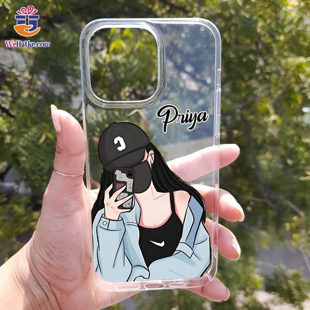 Customized Back Case For Mirror Selfie Girl