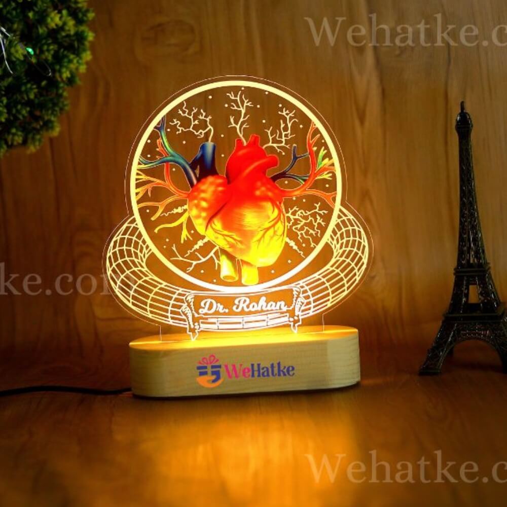 Cardiologist Gift 3D Led Lamp,Heart Specialist Doctor Gift