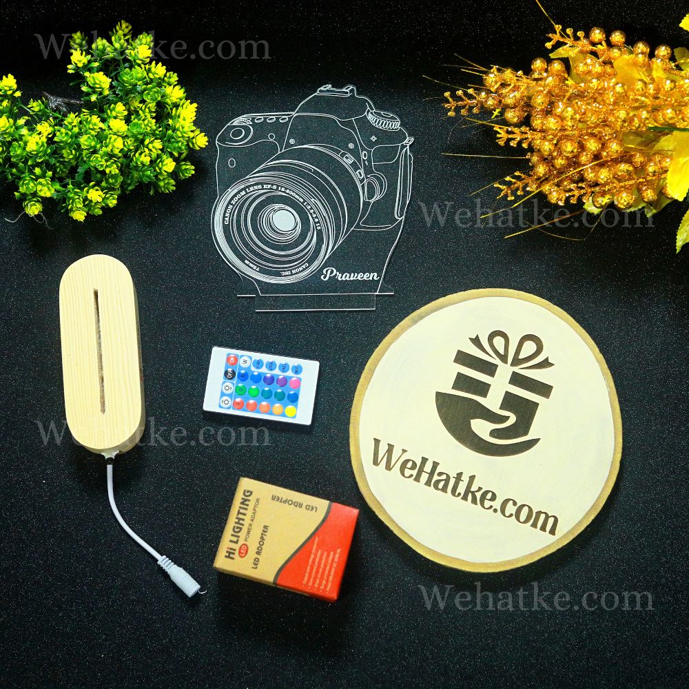 Personalized Camera 3d illusion Led Lamp With Remote