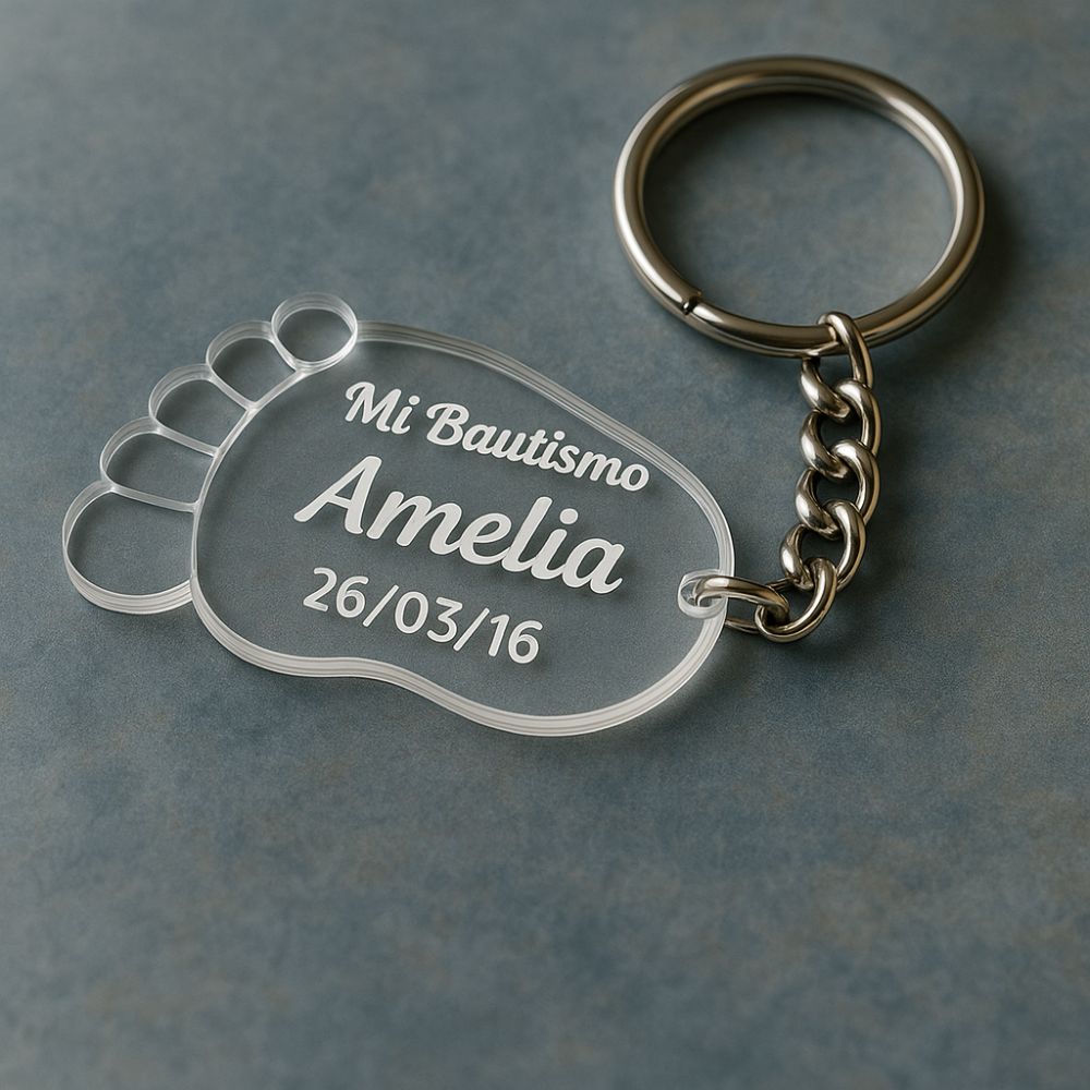 Customized Baby feet keychain