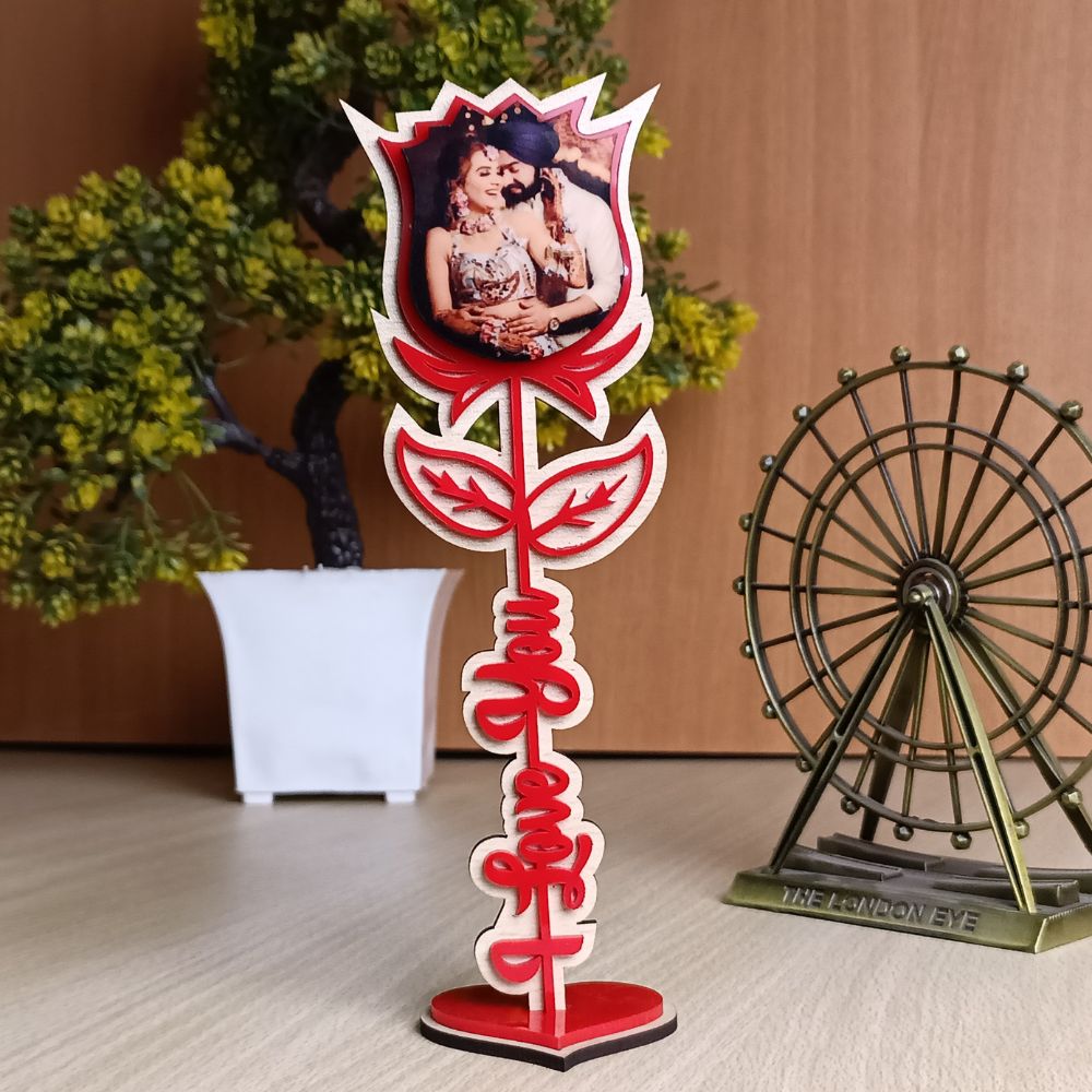 Customized Rose with photo for couple on valentine