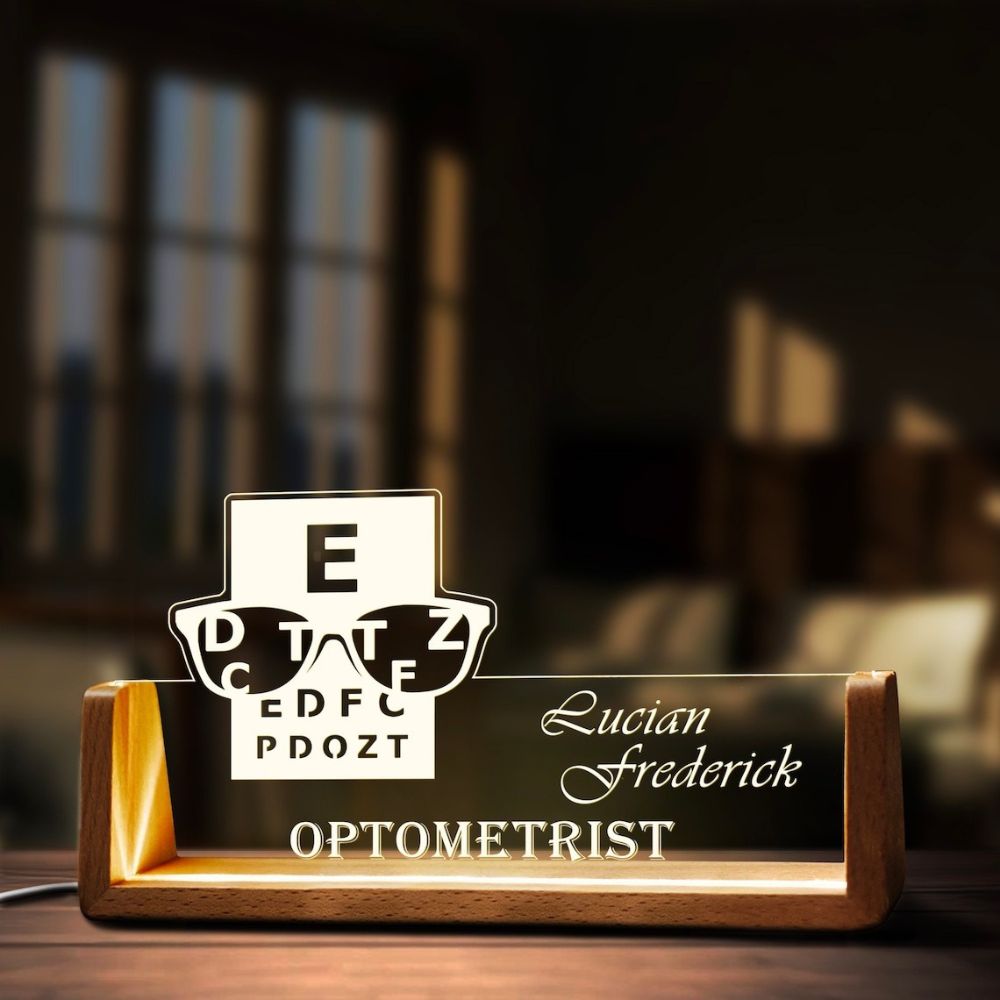 customized Optometry Desk Name Plate