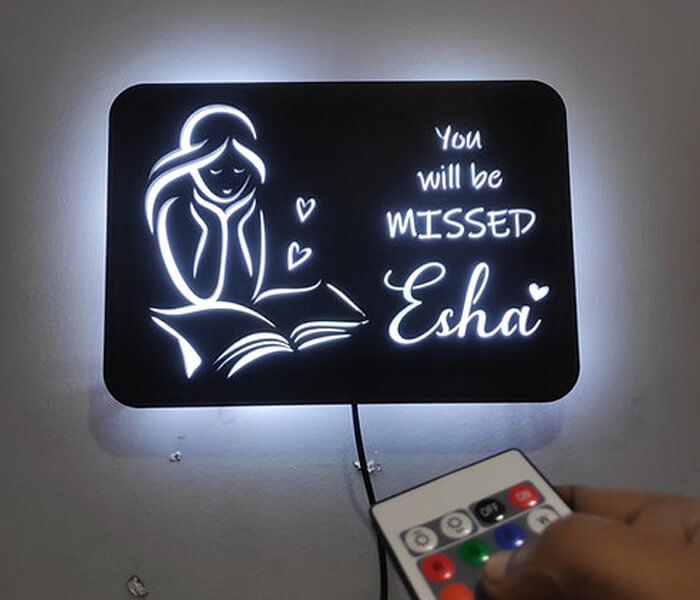Customized Book Lovers Wall HLightanging Frame With Name And