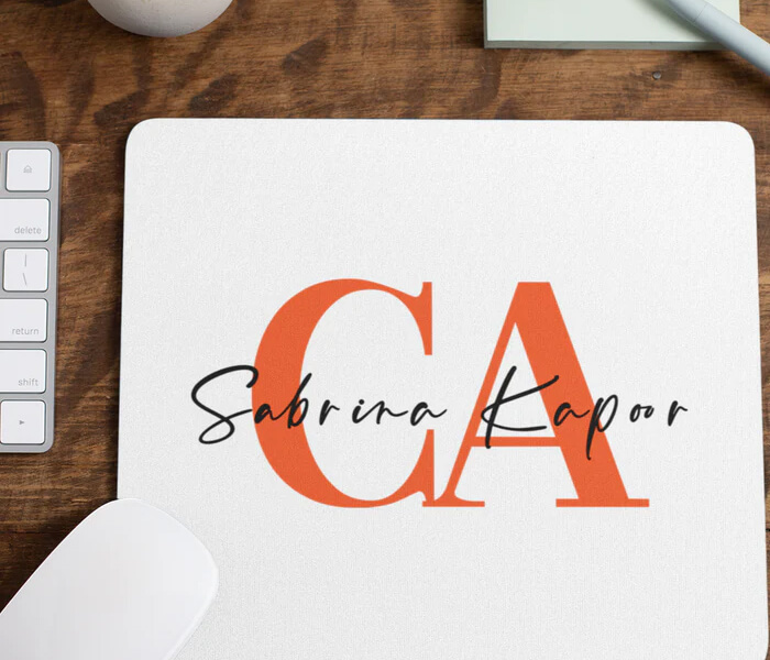 Personalized CA Typo Name Art Mousepad
