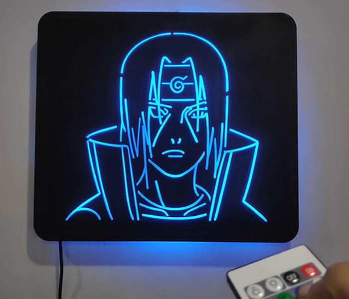 Itachi Uchiha Naruto Wall Hanging LED Frame