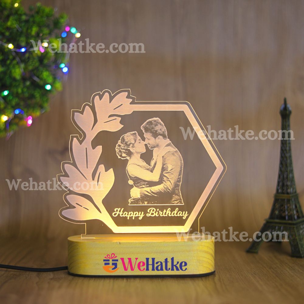 Personalized Leaf 3D illusion Lamp Gift