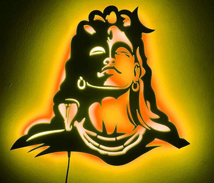 Shiv Ji  (Mahakal) Wall Hanging Led Frame