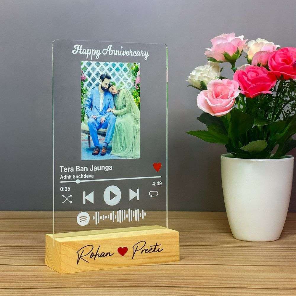 Customized Spotify Plaque with Photo and Song
