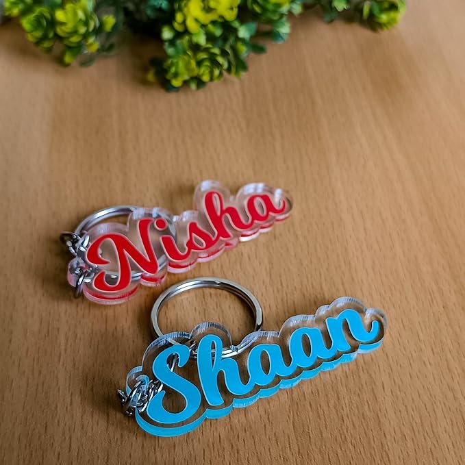 Acrylic name cutting keychain with your name