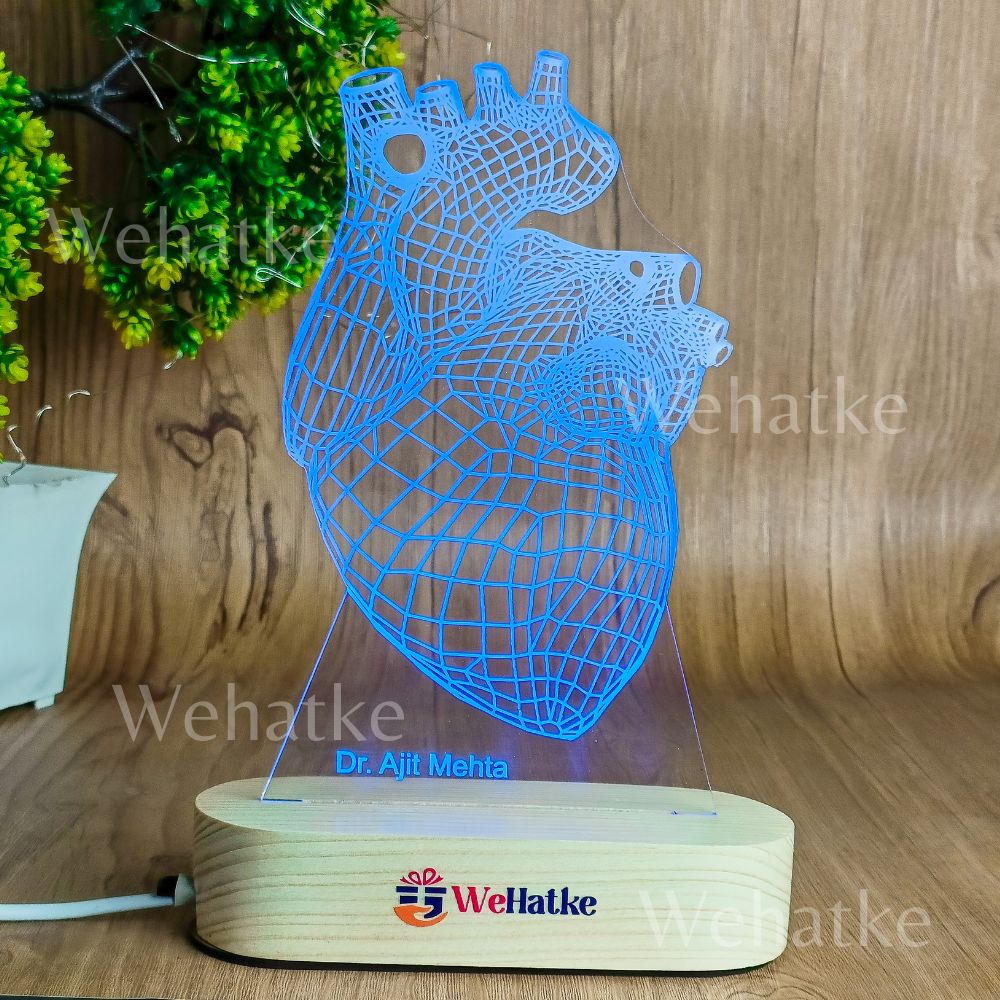 Customized 3D Illusion Lamp for Cardiologist