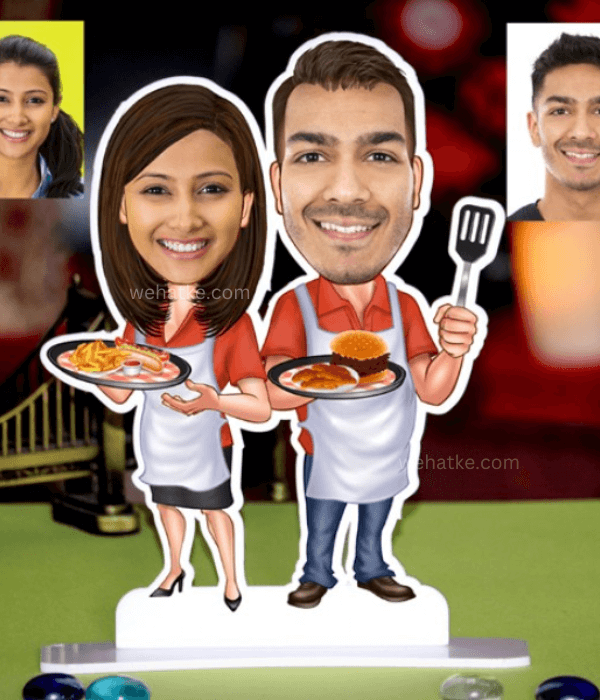 Customized Couple Masterchef caricature